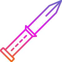 Knife Line Gradient Icon Design vector