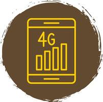 4g línea degradado icono diseño vector