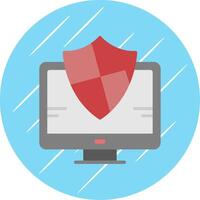 Protection Flat Circle Icon Design vector