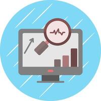 System Monitoring Flat Circle Icon Design vector