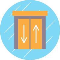 Elevator Flat Circle Icon Design vector