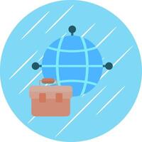 International Business Flat Circle Icon Design vector