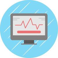 System Monitoring Flat Circle Icon Design vector