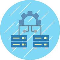 Data Management Flat Circle Icon Design vector