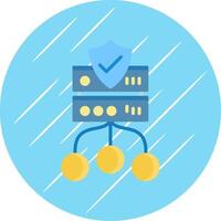 Data Protection Flat Circle Icon Design vector