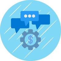 Business Dialog Flat Circle Icon Design vector