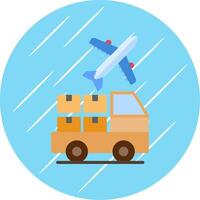 Logistic Service Provider Flat Circle Icon Design vector