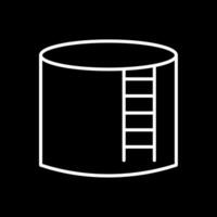 Storage Tank Line Inverted Icon Design vector