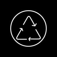 Recycle Line Inverted Icon Design vector