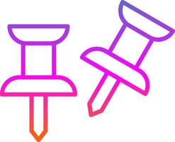 Push Pin Line Gradient Icon Design vector