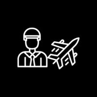 Air Engineer Line Inverted Icon Design vector