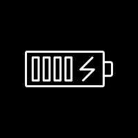 Battery Line Inverted Icon Design vector