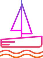 Catamaran Line Gradient Icon Design vector