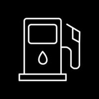 Fuel Station Line Inverted Icon Design vector