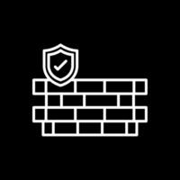 Wall Security Line Inverted Icon Design vector