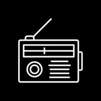 radio línea invertido icono diseño vector