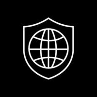 Global Safety Line Inverted Icon Design vector