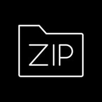 Zip Files Line Inverted Icon Design vector