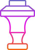 Curtain Top Line Gradient Icon Design vector