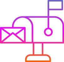 Mailbox Line Gradient Icon Design vector