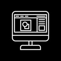 Graphics Software Line Inverted Icon Design vector