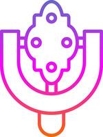 Door Knocker Line Gradient Icon Design vector