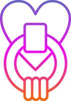 Door Knocker Line Gradient Icon Design vector
