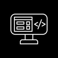 Program Coding Line Inverted Icon Design vector