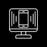 Responsive Design Line Inverted Icon Design vector