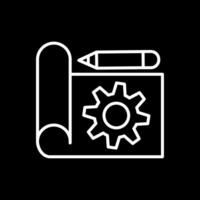 Prototyping Line Inverted Icon Design vector