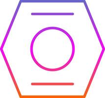 Nut Line Gradient Icon Design vector