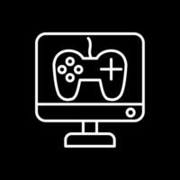 Game Development Line Inverted Icon Design vector