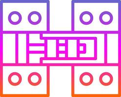 Hinge Line Gradient Icon Design vector