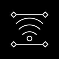 Wireless Line Inverted Icon Design vector