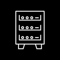 Server Cabinet Line Inverted Icon Design vector