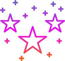 Stars Line Gradient Icon Design vector