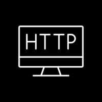 Http Cookie Line Inverted Icon Design vector