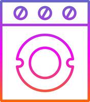 Washer Line Gradient Icon Design vector