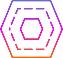 Nut Line Gradient Icon Design vector