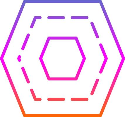 Nut Line Gradient Icon Design
