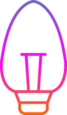 Candle Light Line Gradient Icon Design