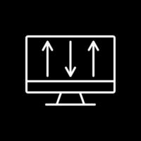 Server Control Line Inverted Icon Design vector