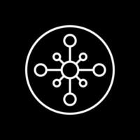 red cubo línea invertido icono diseño vector