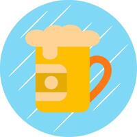 Beer Glyph Shadow Circle Icon Design vector