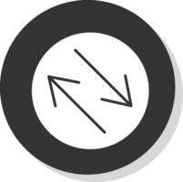 Swap Glyph Shadow Circle Icon Design vector