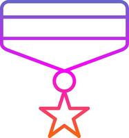 medalla línea degradado icono diseño vector