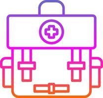 First Aid Line Gradient Icon Design vector