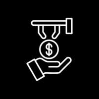 Money Back Guarantee Line Inverted Icon Design vector