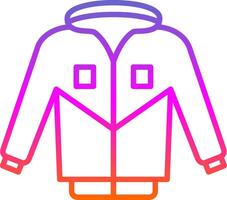 Jacket Line Gradient Icon Design vector