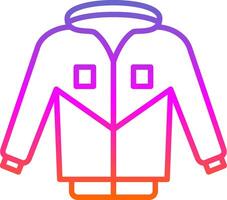 chaqueta línea degradado icono diseño vector